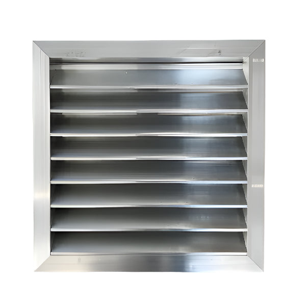 Galvanised Ducting Metal External Weather Louvre Complete With Insent Screen 150mm