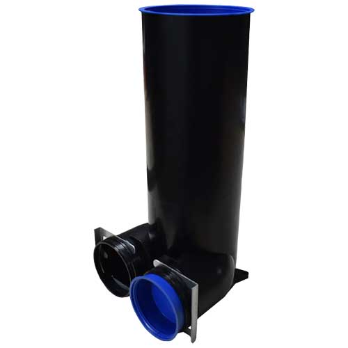 Quiet-Vent 75mm plenum ducting accessory showing a metallic rectangular duct component with mounting flanges and ventilation openings.