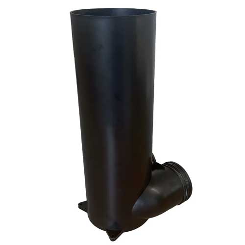 Quiet-Vent 75mm plenum ducting accessory showing a metal duct fitting with ventilation openings and mounting flanges.