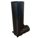 Quiet-Vent 75mm plenum ducting accessory showing a metal duct fitting with ventilation openings and mounting flanges.