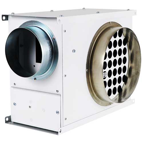 Elta SANO IPIV LOFT H positive input ventilation unit with heater mounted in loft space, providing fresh air circulation and heating.