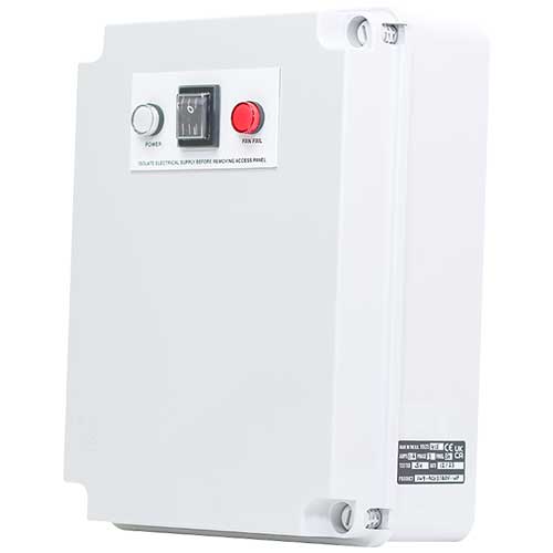 Elta ACO auto changeover panel three-phase AC control device with switches and indicators for reliable power switching.