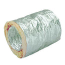 Domus EasiPipe flexible insulated aluminium ducting, 150mm diameter, 10m length, used for ventilation and HVAC systems.