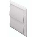 Domus 100mm Rigid Duct Outlet with Gravity Flaps for ventilation, showing the durable plastic construction and gravity flap mechanism.