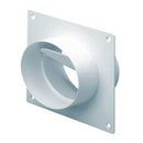 Domus ventilation ducting straight spigot 125mm connector with damper and wall plate for air ventilation systems