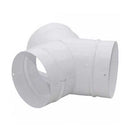 Domus Ventilation round plastic ducting Y-piece, 100mm diameter, for efficient air distribution in ventilation systems.