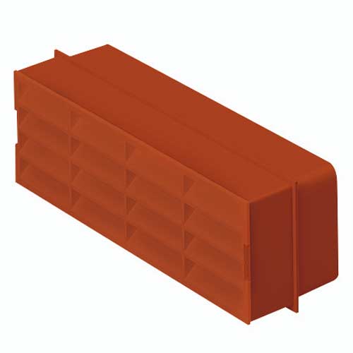 Domus 505T louvred airbrick, 125mm ducting accessory with adjustable louvres for ventilation and airflow control.