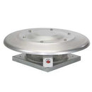 S&P CRHT/4-355 roof-mounted fan, 355mm diameter, ventilation fan for roofing applications, shown installed on a building roof.