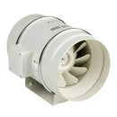 S&P TD-1300/250 inline mixed flow duct fan, 250mm single-phase ventilation fan with metal housing and airflow blades.