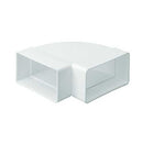 Domus Ventilation rigid rectangular flat 90-degree right angle bend ducting accessory for HVAC systems.