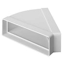 Domus Ventilation 555 Horizontal 45 Degree Bend ducting accessory, metal fitting for HVAC ductwork, with a 45-degree angle.