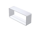Domus Ventilation rectangular flat plastic ducting straight connector, 220x90mm, for HVAC ventilation systems.
