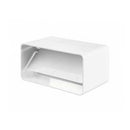 Domus Ventilation straight duct connector with damper for HVAC ducting systems, featuring a sleek, durable design and adjustable damper.