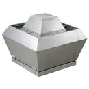 Elta Clearflow CFHT560 three-phase AC roof fan with 560mm diameter, showcasing its industrial metal construction.