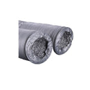 Flexible PVC and aluminum ducting by Systemair, 102mm diameter, 6-meter length, showing the outer PVC and inner aluminum materials.