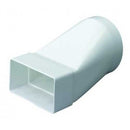 Domus Ventilation round to rectangular ducting adaptor, 204mm x 60mm to 125mm, for efficient air duct connections
