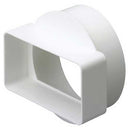 Domus Ventilation DD071 round to rectangular duct adapter, 100mm diameter to 110x54mm rectangular duct, for ventilation systems