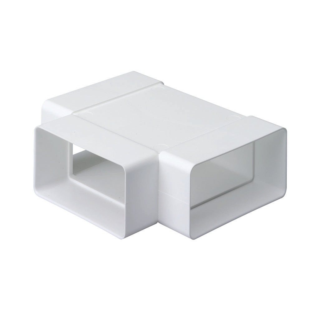 Domus Ventilation Supertube horizontal plastic ducting T piece, 204x60mm, for efficient air distribution in ducting systems.