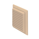 Domus plastic louvred wall grille with flyscreen for ducting, 125mm diameter, ventilation duct cover with insect screen.