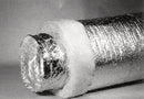 Flexible insulated aluminium ducting from Systemair, 229mm diameter, 10m length, with shiny metallic surface and insulation layer.