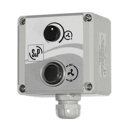 S&P REB-CVF 0-10V remote mount speed controller for adjusting lighting or fan speed in HVAC and industrial systems.
