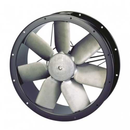 S&P TCBB/4-250 single-phase axial fan with a 250mm casing and fan blade for industrial ventilation or cooling applications.