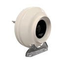 Systemair RVK 200E2 duct fan with AC motor, 200mm/8-inch size, designed for ventilation and air circulation.