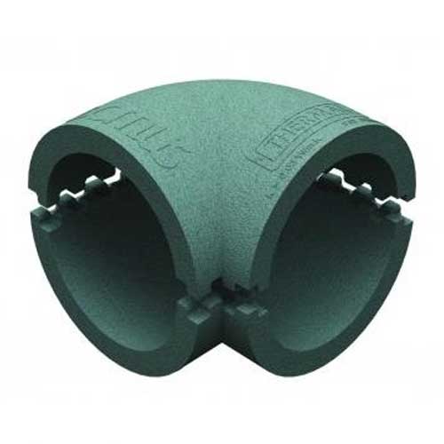 Domus Ventilation TS690 thermal EasiPipe rigid duct insulation 90º bend for ducting systems, shown in the image.