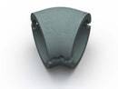 Domus Ventilation TS591 EasiPipe 45° bend insulation shell for ducting, 125mm diameter, with insulated exterior and smooth interior.