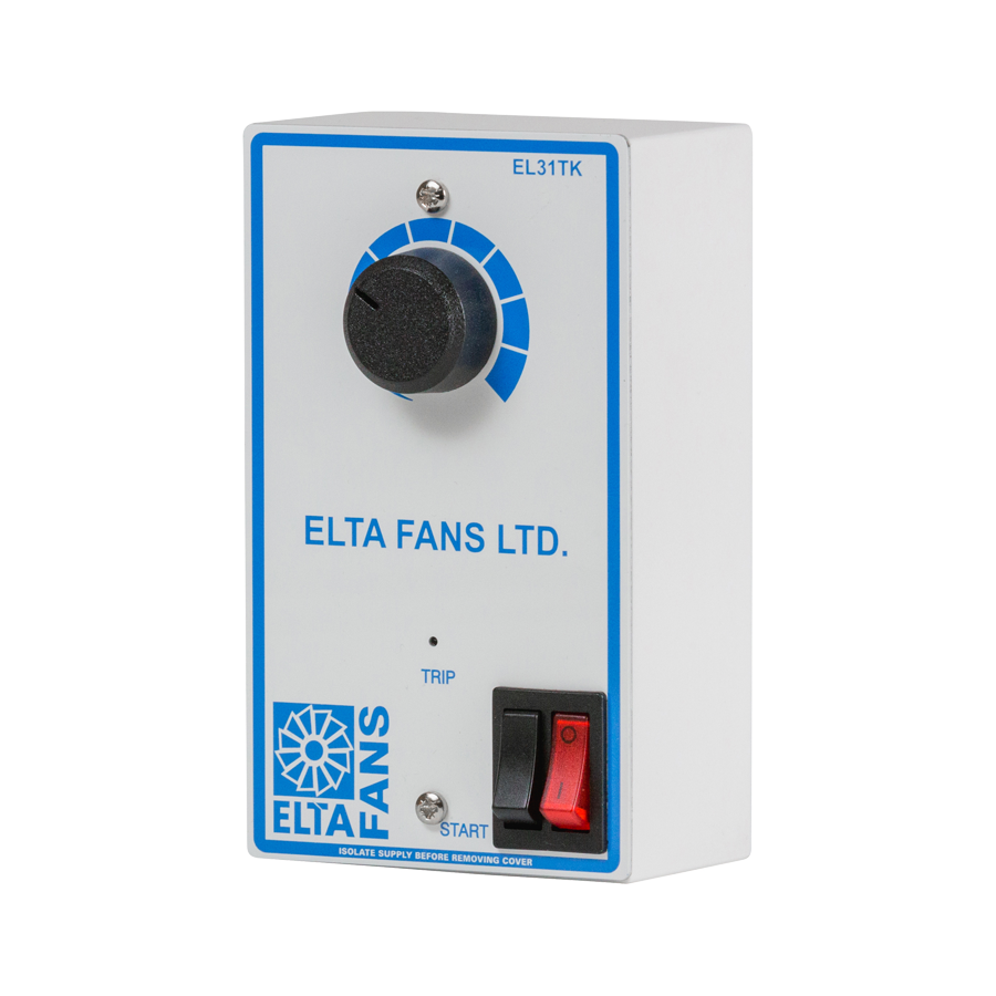 Elta electronic speed controller 149-EL31TK with 3 Amp capacity, shown with wiring and control dial for RC or robotics use.