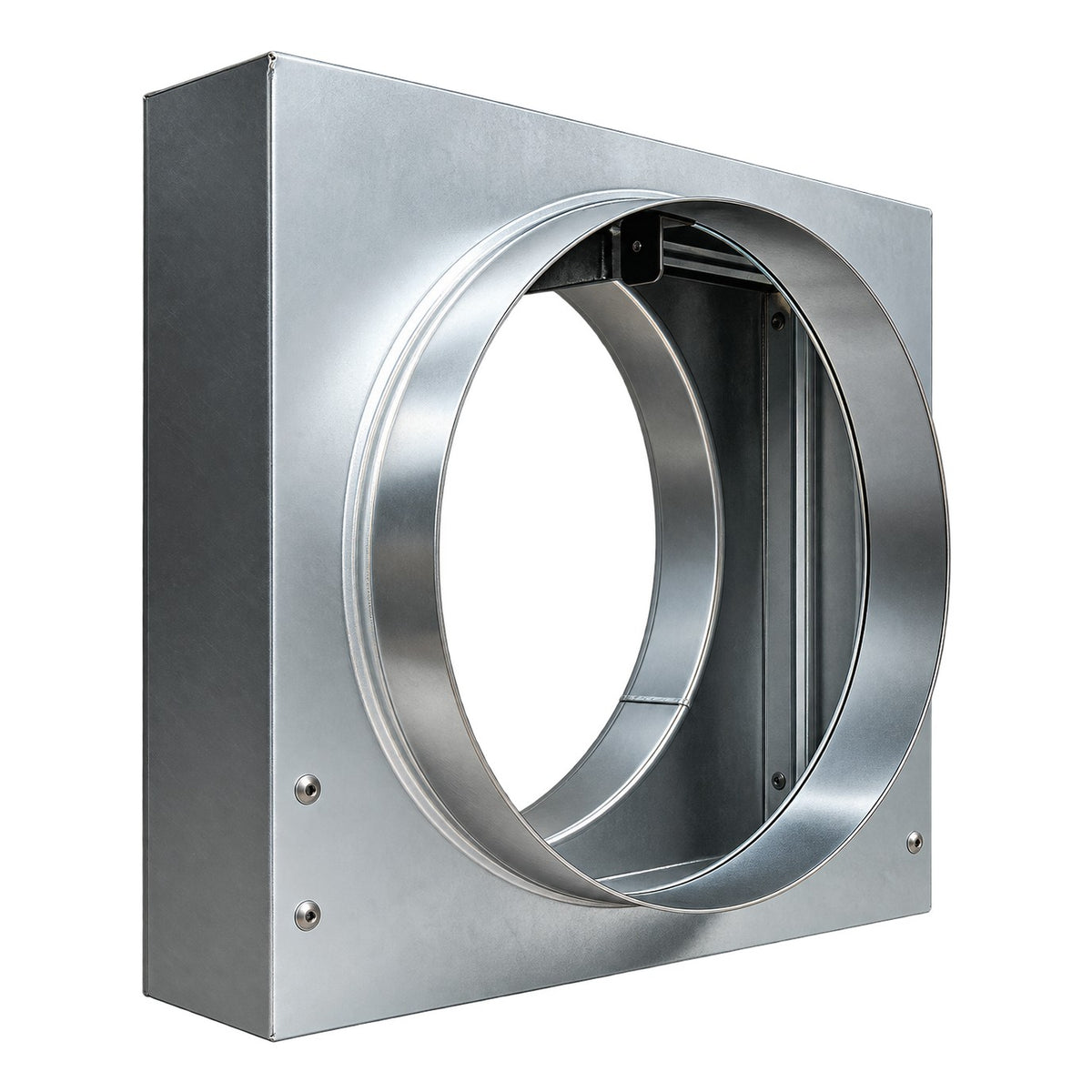 BSB FD Series circular spigot curtain fire damper with angle frame