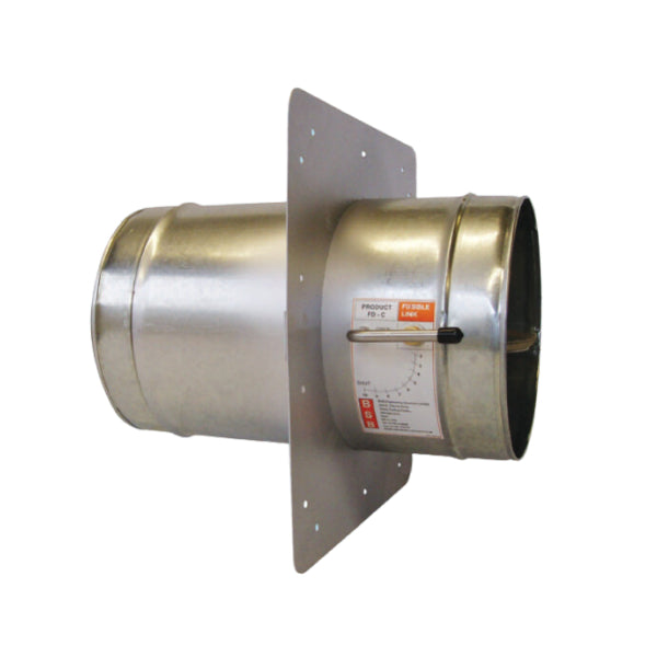 BSB FD-C Series circular fire damper with single blade, externally resettable combination fire and volume control damper for HVAC systems