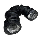 Black Combi Flexible Ducting by eFans, 102mm diameter and 6m length, showing the flexible, durable material for ventilation systems.