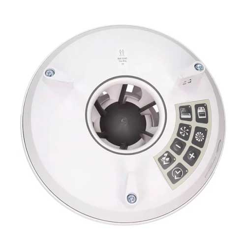 Greenwood CV2GIP dMEV axial extractor fan installed in a room for continuous ventilation.