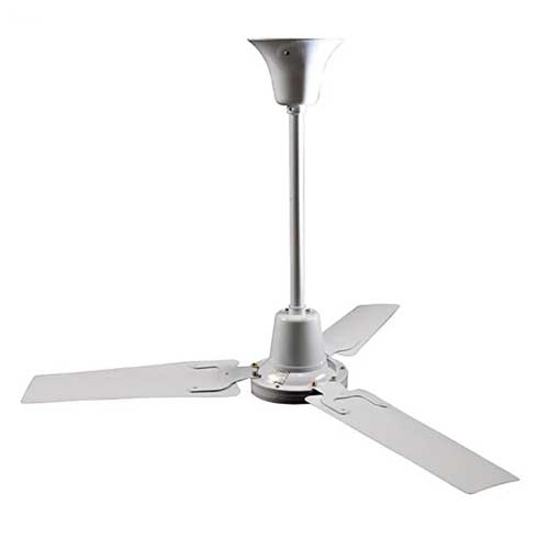 Hydor 36-inch destratification sweep ceiling fan with blades and motor, designed for efficient air circulation in indoor spaces.