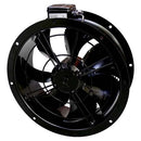 Systemair AR 350DV Sileo three-phase cased axial fan with metal enclosure and adjustable mounting brackets.