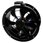 Systemair AR 350DV Sileo three-phase cased axial fan with metal enclosure and adjustable mounting brackets.