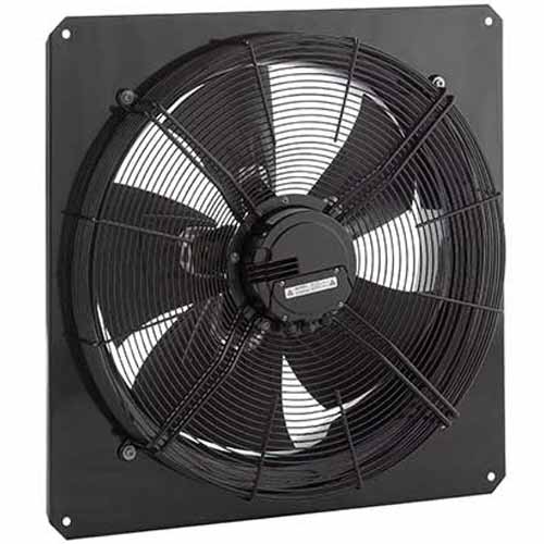 Systemair AW 200EC plate axial fan with 200mm diameter, single-phase electric fan for ventilation and airflow.