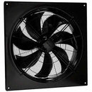 Systemair AW 315DV Sileo plate axial fan, 315mm three-phase industrial ventilation fan, mounted on a wall.