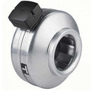 S&P VENT-100-ECOWATT low energy circular duct fan, 100mm (4-inch) size, mounted in a ventilation system for efficient airflow.