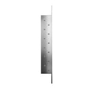 External aluminium square weather louvre by eFans, showing the side view with adjustable blades for ventilation and weather protection.