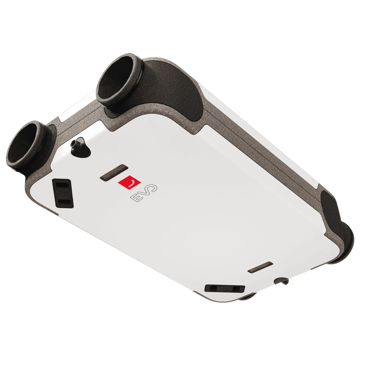 Zehnder EVO 2 Compact heat recovery unit front view, showing its sleek design and ventilation components.