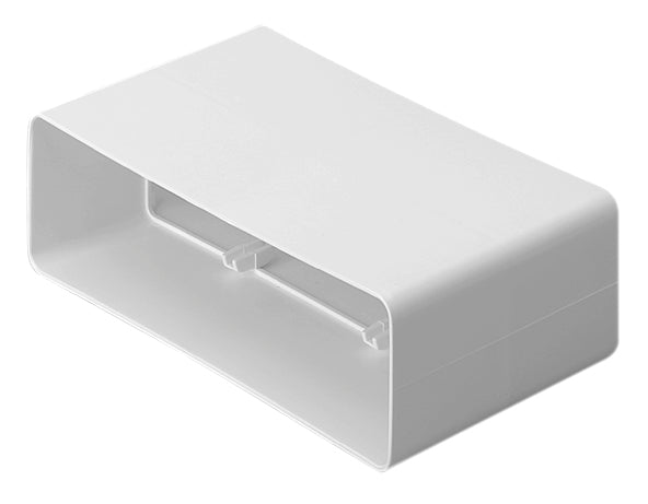Domus Ventilation rectangular flat plastic ducting straight connector with 204x60mm dimensions for ventilation systems