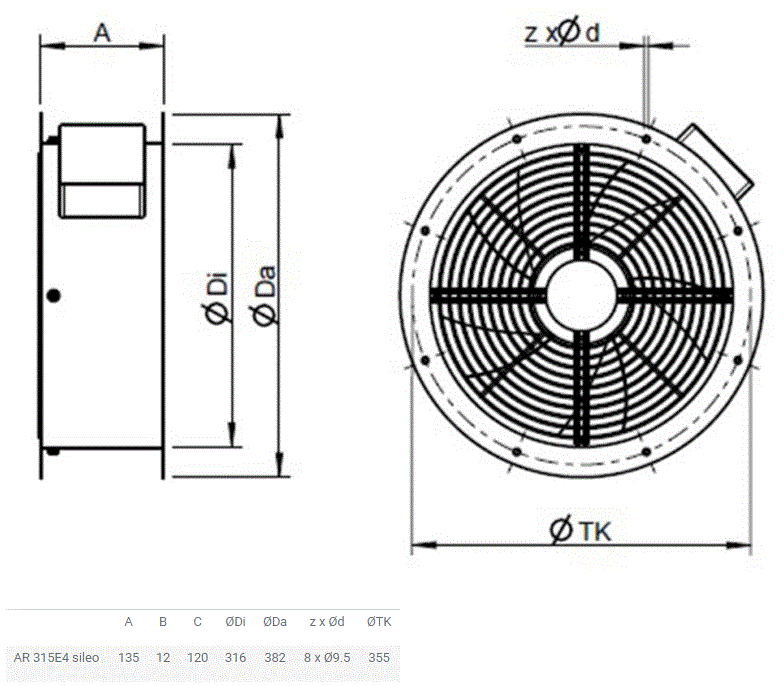 Systemair AR 315E4 Sileo Cased Axial Fan Single Phase - 315mm - eFans Direct Ltd