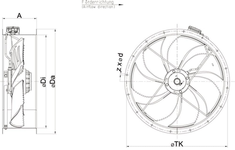 Systemair AR 560E4 Sileo Cased Axial Fan Single Phase - 560mm - eFans Direct Ltd