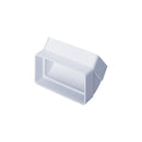 Domus Ventilation rigid rectangular plastic ducting 110x54mm with 45º vertical bend for HVAC systems.