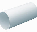 Rigid round plastic ducting by Domus Ventilation, 100mm diameter by 2m length for ventilation and air distribution.