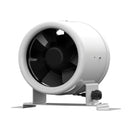Elta Jetflow SJMF 125 inline mixed flow fan with 125mm diameter, single phase EC motor, used for ventilation and airflow systems.