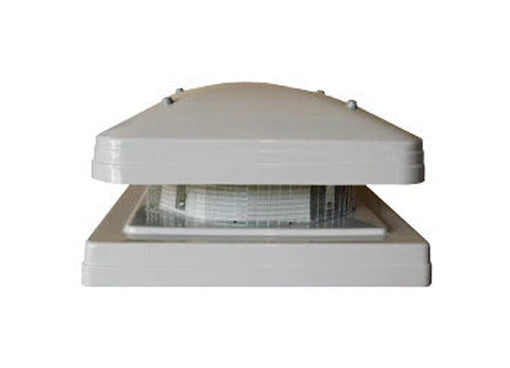 Systemair RAW Roof Cowl 300/315 installed on a roof, designed for ventilation and airflow management.