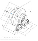Systemair RVK 150E2 Circular Duct Fan AC Motor 6" - 150mm - eFans Direct Ltd